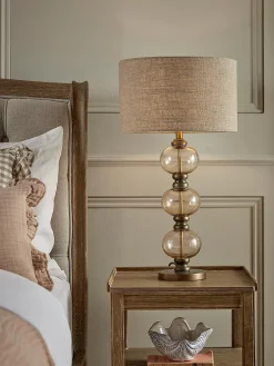 Aged Bubble Glass Table Lamp