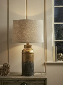 Aged Metal Table lamp