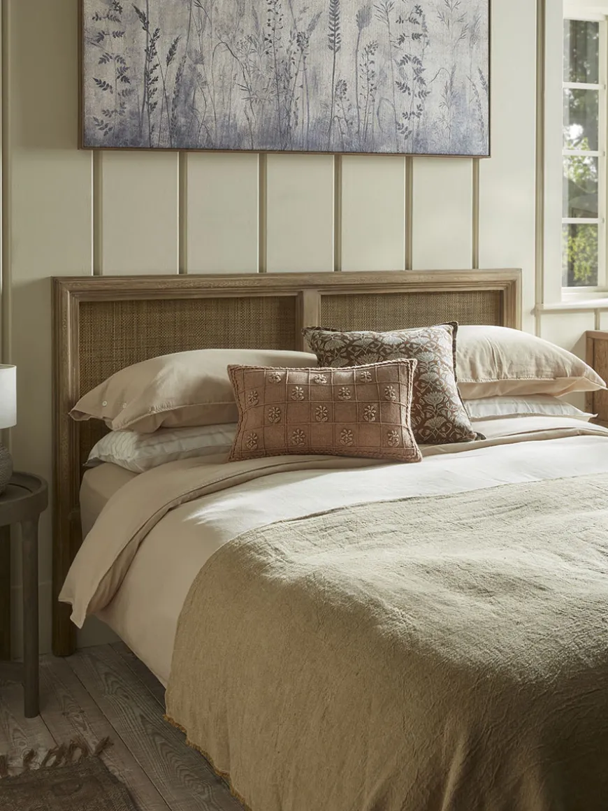 Aged Wicker Headboard