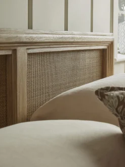 Aged Wicker Headboard
