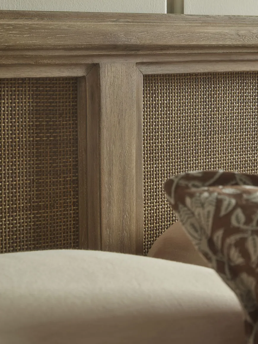 Aged Wicker Headboard