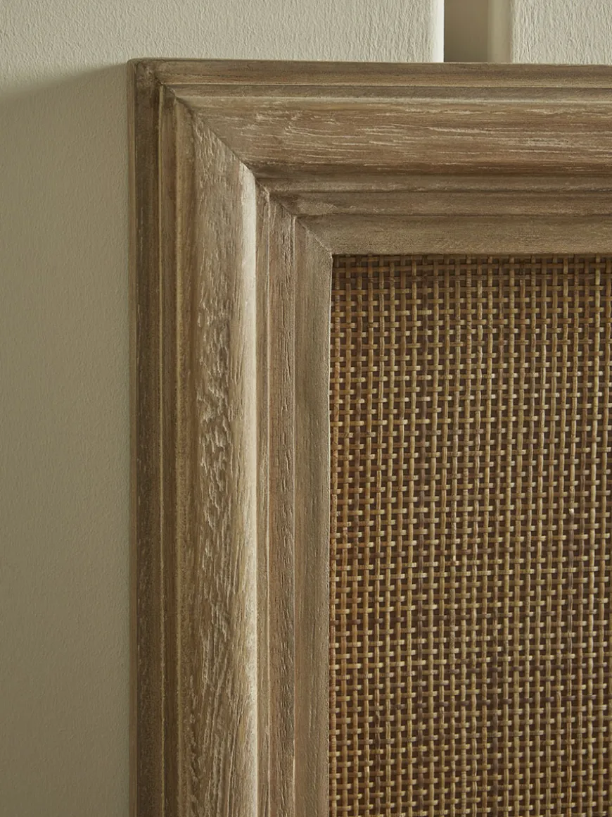 Aged Wicker Headboard
