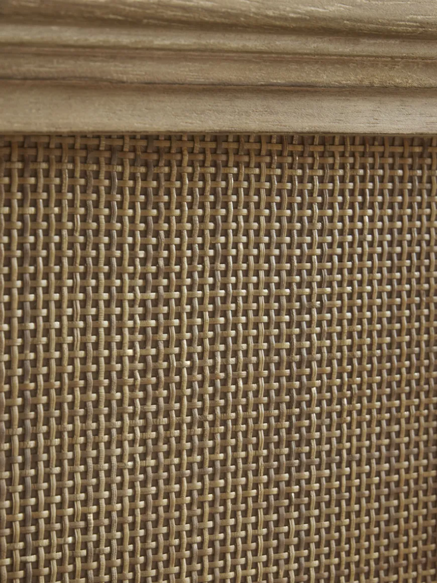 Aged Wicker Headboard