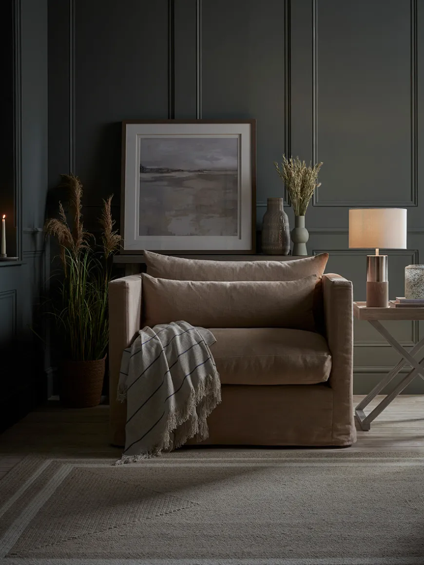 Agna Border Rug - Natural