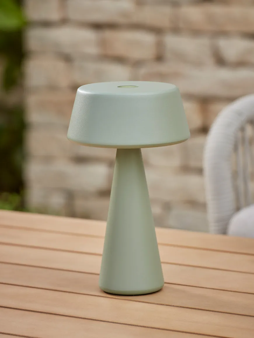 Aldan Outdoor Table Lamp - Sage Green