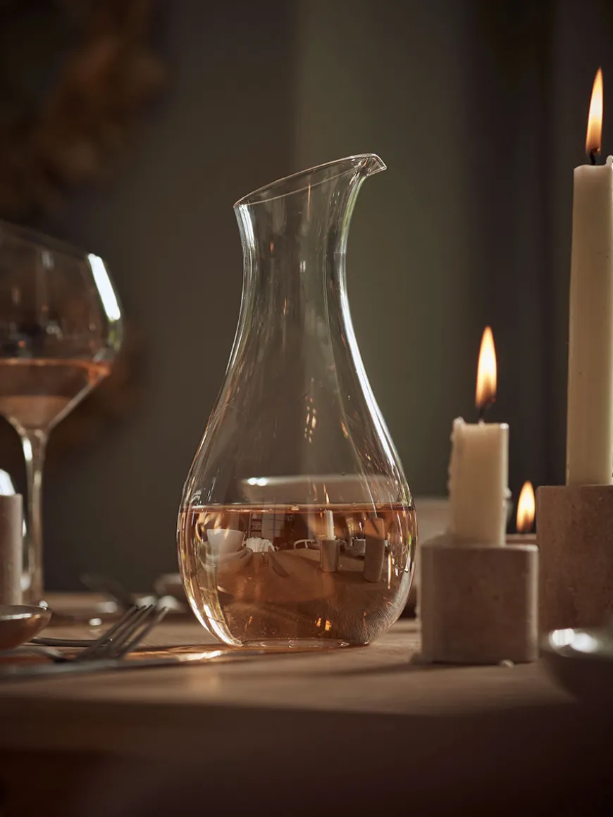 Amber Asymmetric Glass Carafe