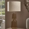 Amber Glass Table Lamp