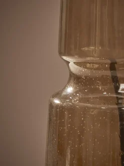 Amber Glass Table Lamp