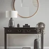 Antique Brass Bevelled Round Mirror - Large