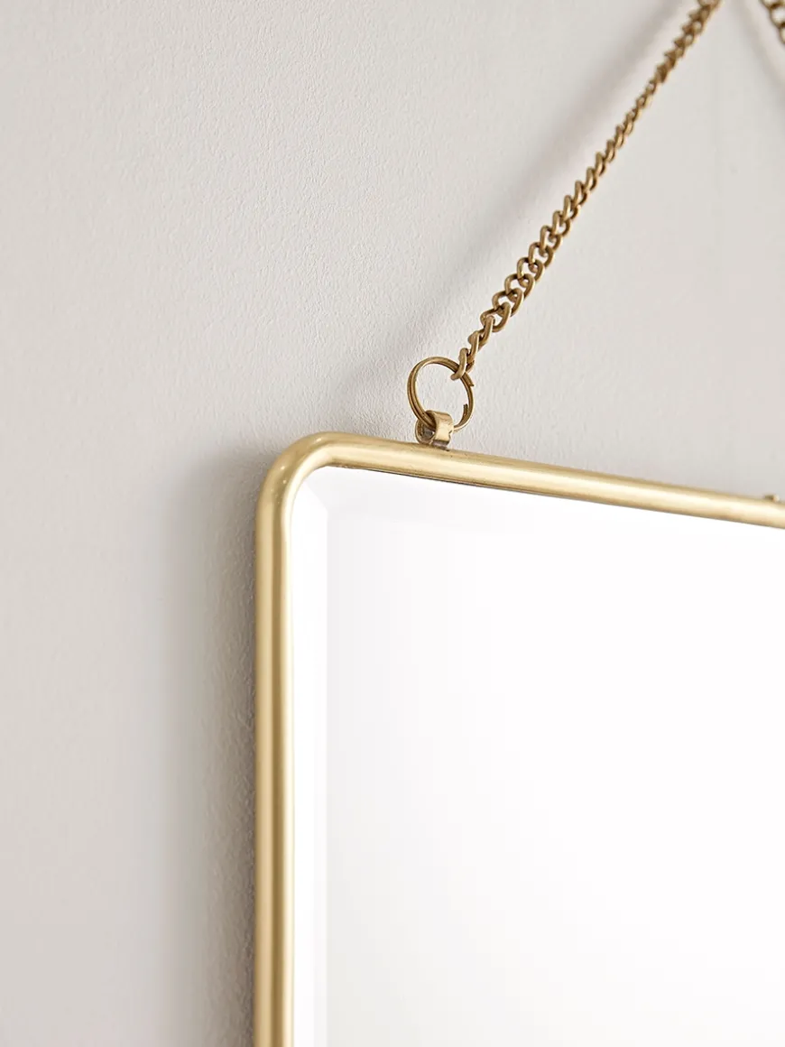 Antique Brass French Folding Mirror - Large