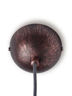 Antique Copper & Glass Pendant