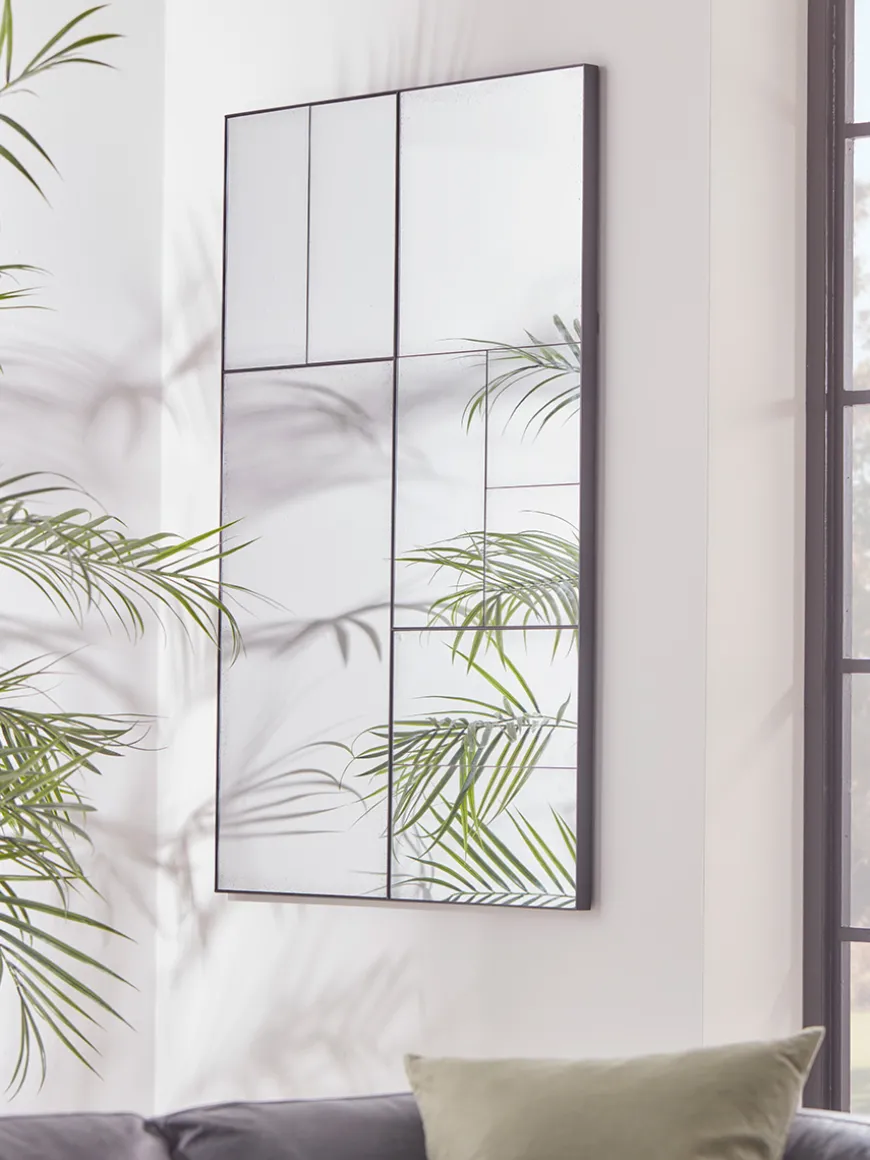 Antique Glass Panel Mirror