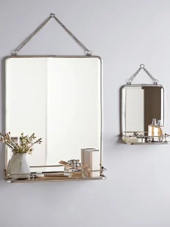 Antique Silver French Folding Mirror - Large