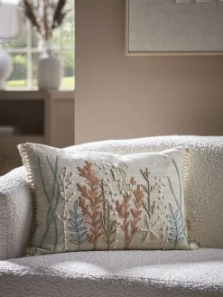 Aquatic Embroided Cushion