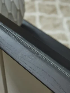 Arched Black Oak Mirror