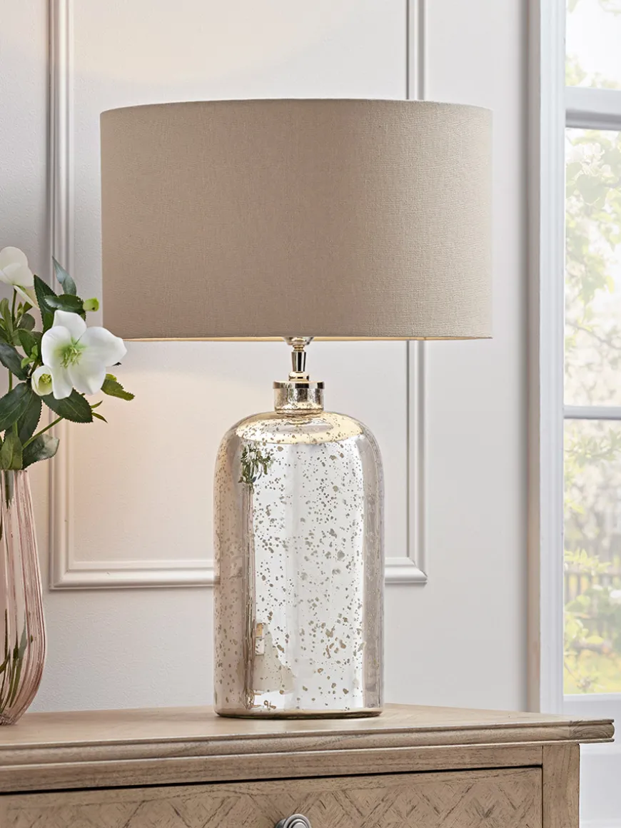 Aria Mercuried Glass Table Lamp - Large