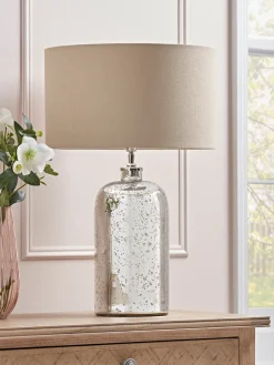 Aria Mercuried Glass Table Lamp - Large