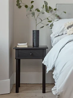 Bergen Oak Beside Table - Black