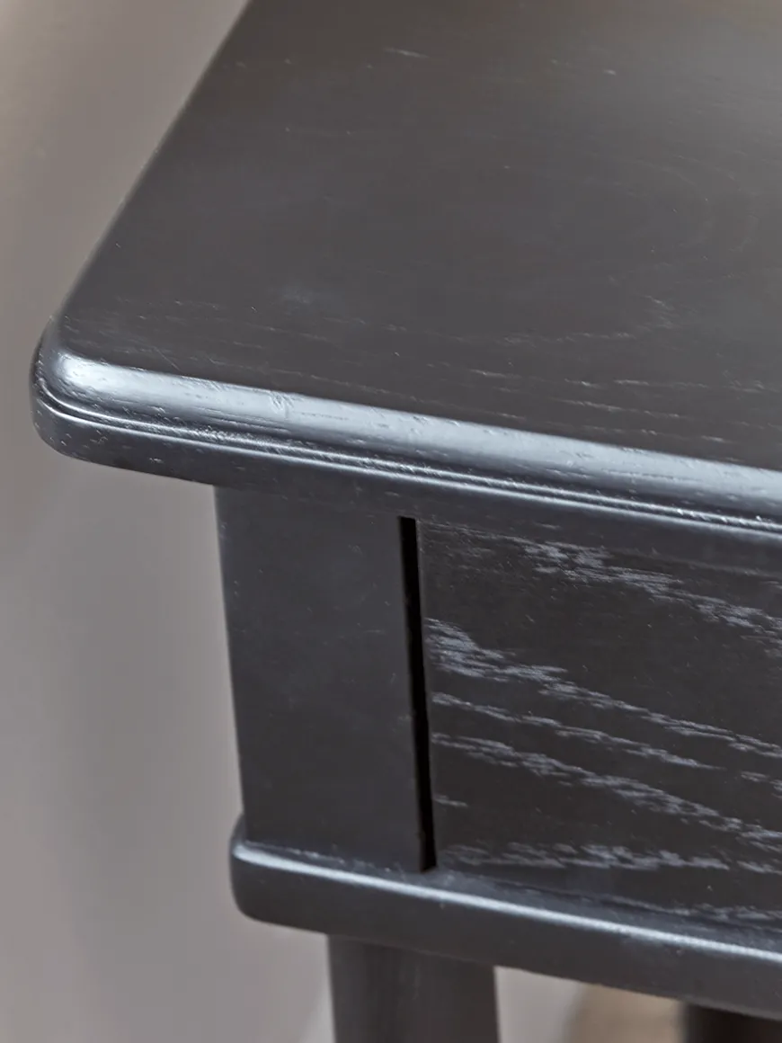 Bergen Oak Beside Table - Black