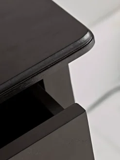 Bergen Oak Beside Table - Black