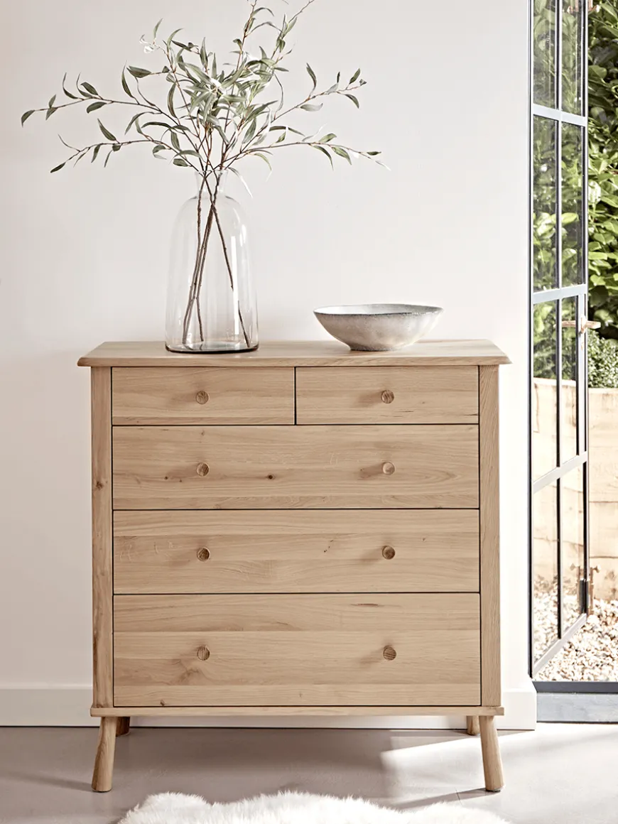 Bergen Oak Chest Of Drawers - Natural