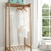 Bergen Oak Clothes Rail - Natural