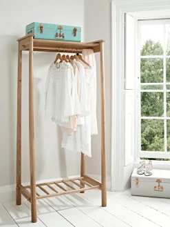 Bergen Oak Clothes Rail - Natural