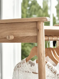 Bergen Oak Clothes Rail - Natural