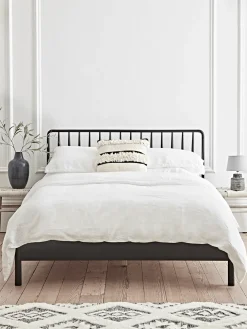 Bergen Oak Double Bed - Black