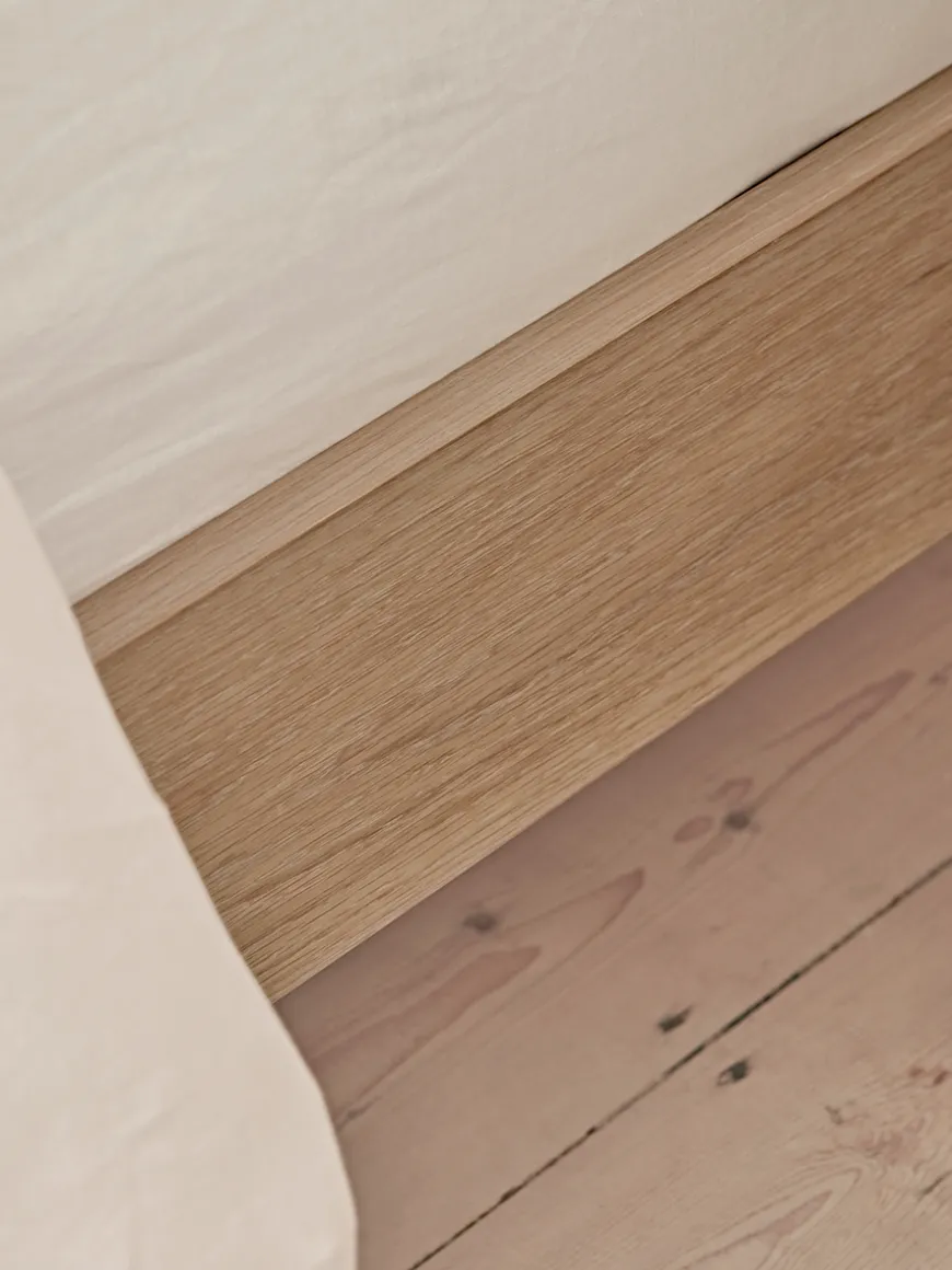 Bergen Oak Double Bed - Natural