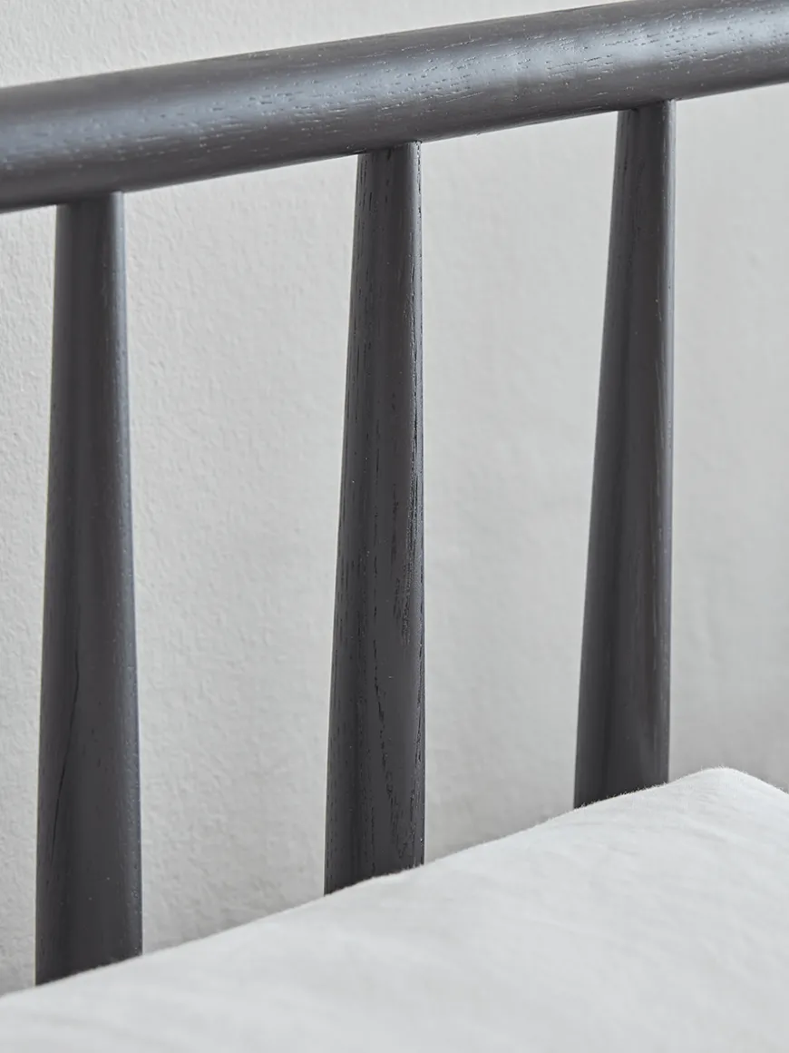 Bergen Oak Kingsize Bed - Black