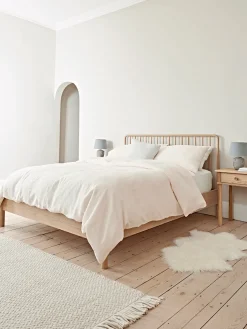 Bergen Oak Kingsize Bed - Natural