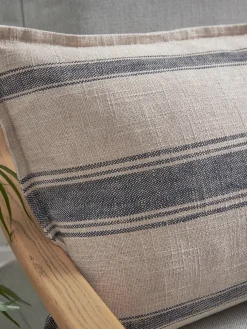Black & Natural Striped Cushion Cover - Rectangle