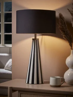 Black & White Tapered Table Lamp