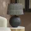 Black Chevron Table Lamp