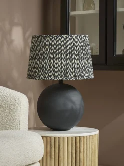 Black Chevron Table Lamp