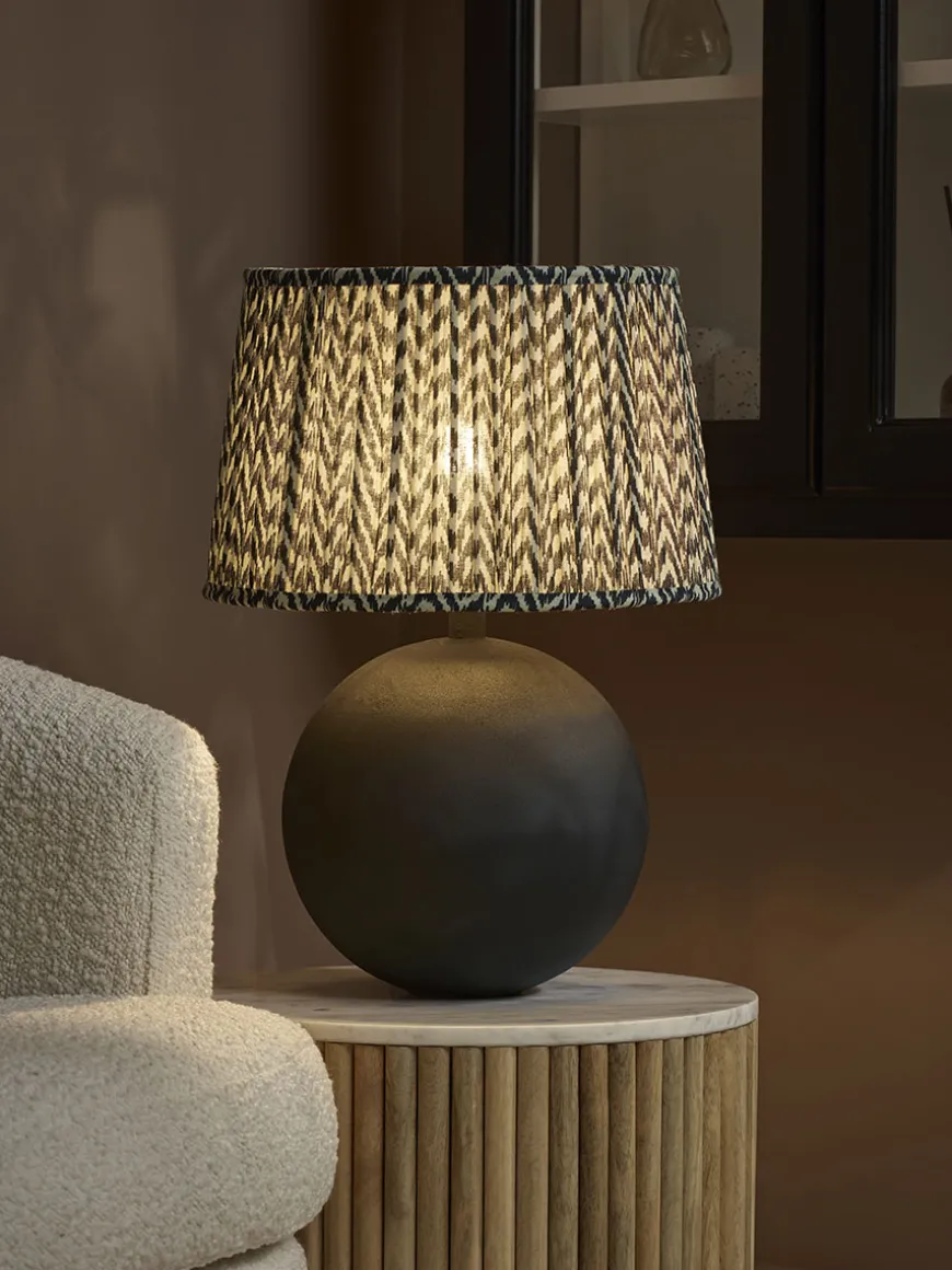 Black Chevron Table Lamp