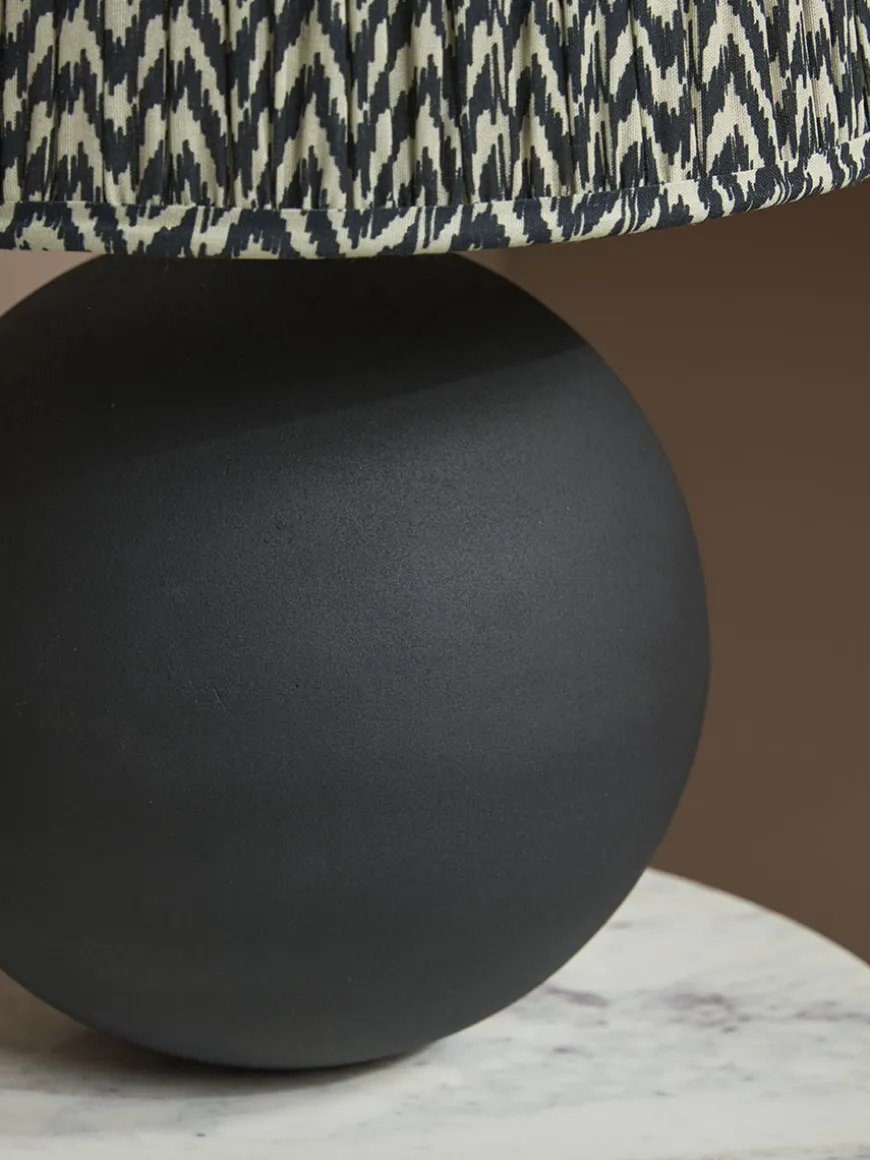 Black Chevron Table Lamp