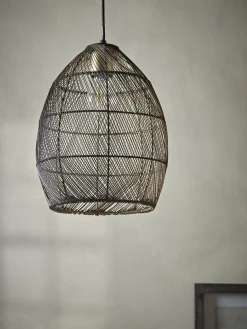 Black Metal Woven Pendant