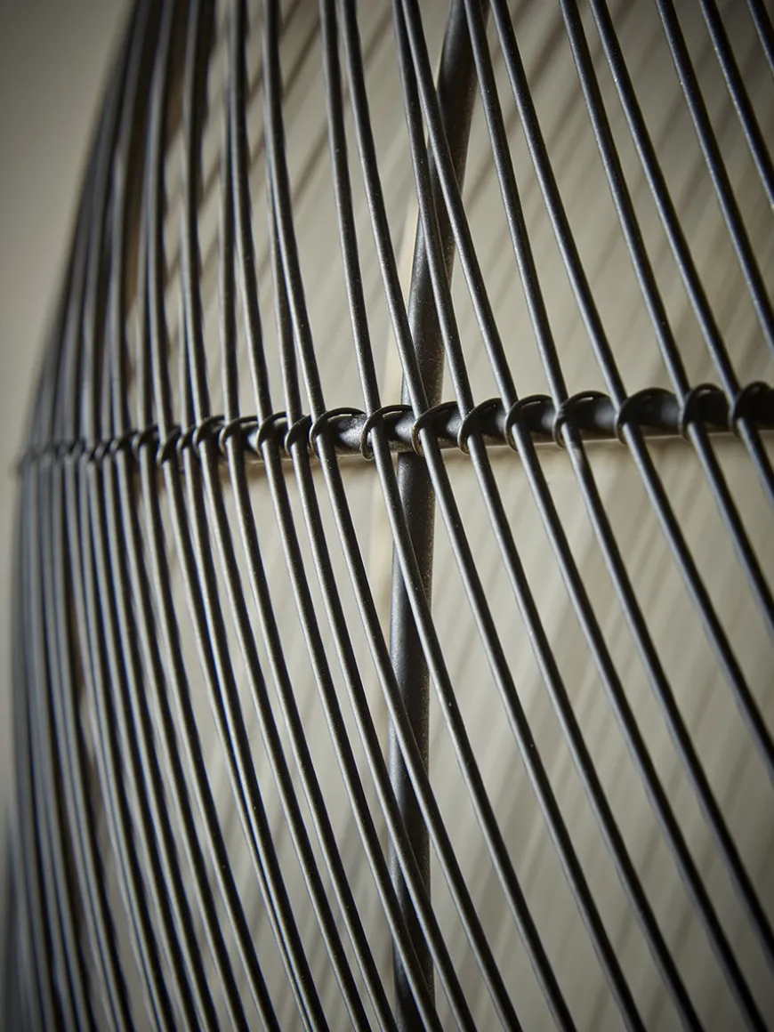 Black Metal Woven Pendant