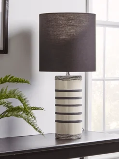 Black Stripes Ceramic Table Lamp