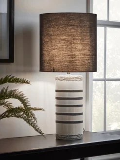 Black Stripes Ceramic Table Lamp