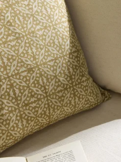 Block Print Cushion - Mustard