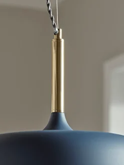 Blue & Brass Pendant Light