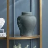Blue Glazed Storage Jar