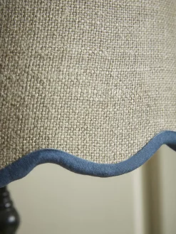 Blue Scalloped Edge Table Lamp