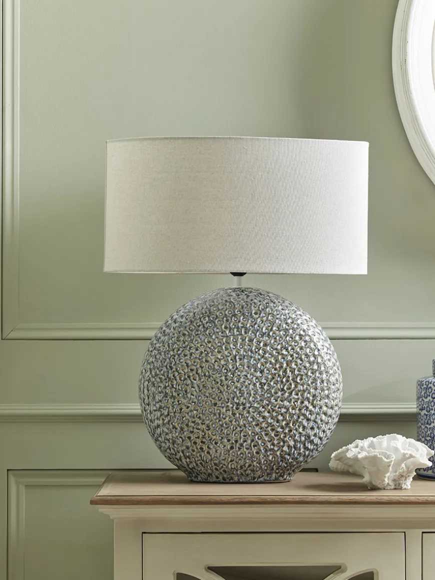 Blue Spiral Table Lamp