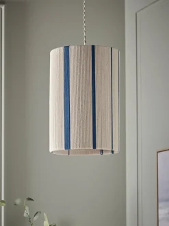 Blue Stripe Woven Shade