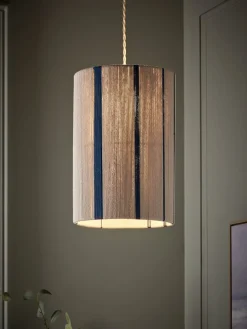 Blue Stripe Woven Shade