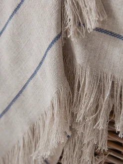 Blue Striped Throw